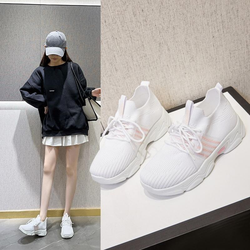 New Lightweight and Versatile Thick-soled Student Breathable Running Shoes for Women