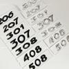 akpsw6 3D ABS Rear Trunk Emblem Badge Number Sticker for Peugeot 206 207 301 307 308 408 508 Car Accessories Comes with Back Glue