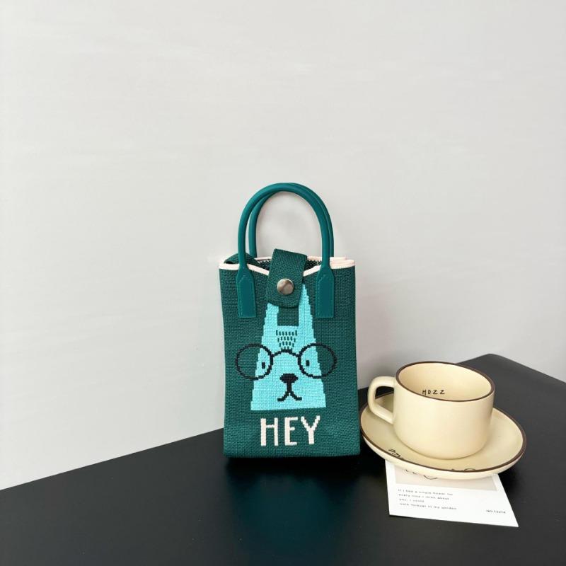 Premium Sense Ns Mobile Phone Bag New Cartoon Knitted Bag Dopamine Niche Versatile Messenger Shoulder Bag Handbag