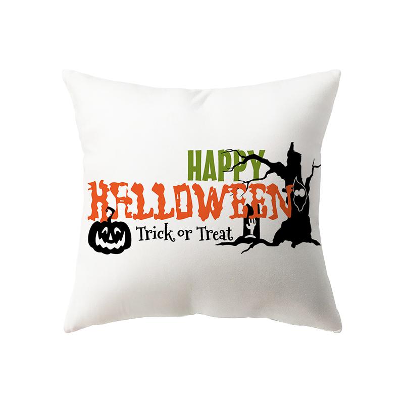Alphabet Halloween Theme Throw Pillow Cover Pumpkin Witch Throw Pillow Cover Sofa Chair Bed Cushion Cover Home Decor
