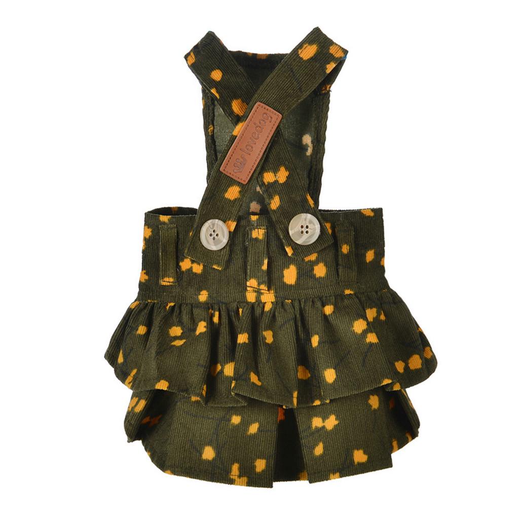 

New Pet Fashion Corduroy Strap Skirt Comfort Dog Clothing S