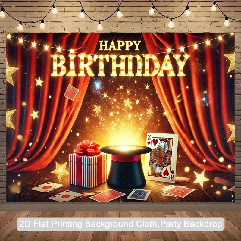 1 piece of 2D plane magician's birthday indoor and outdoor banner decorations birthday decoration items for festival parties