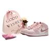 Air Jordan 1 Mid OKHR High Top Vintage Basketball Shoes GS Pink DQ8423-616(Team-S-BOX)