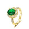 8*10mm Ruby Emerald Gemstone Ring 925 Sterling Silver Rings Simple Style Silver Hand Jewelry for Women