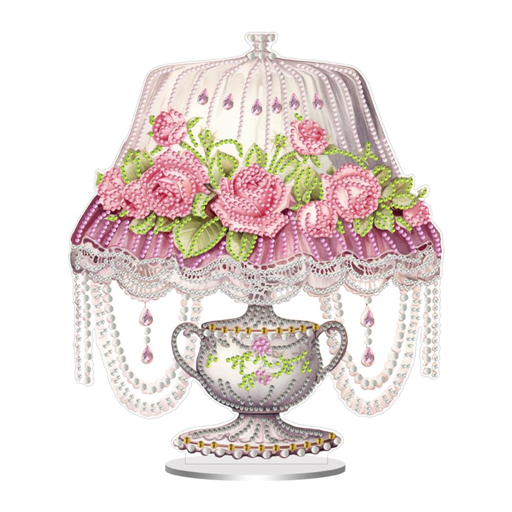 Acrylic Special Shape Lamp Diamond Painting Desktop Ornaments Kit Diamond Painting Desktop Decorations for Home Office Decor