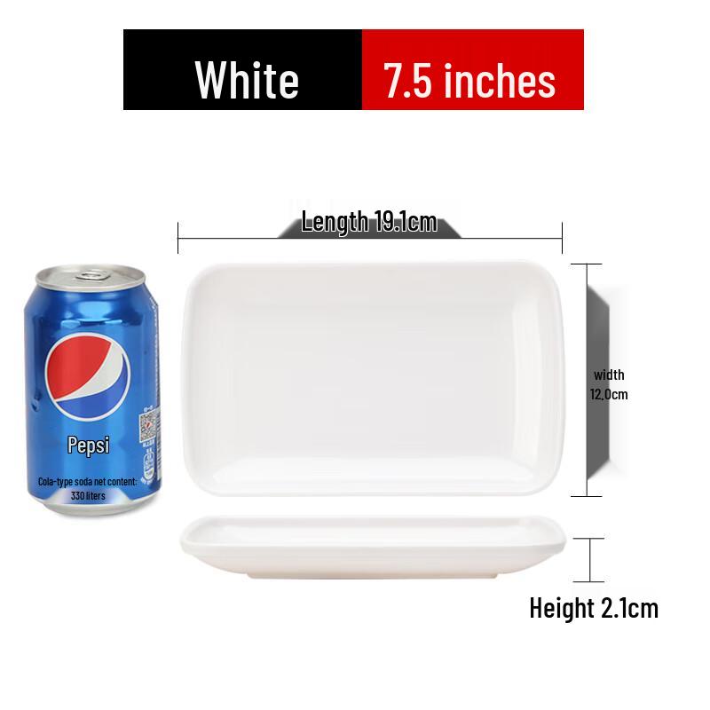 Qianxing Melamine Rectangular Cheung Fun Plate (10-Pack)