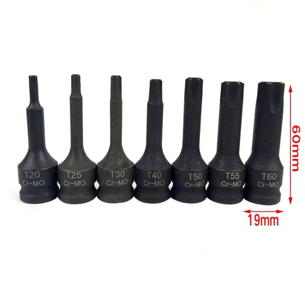 7 шт. ударные насадки 3/8 дюйма, отвертка с метрической звездой Torx ...