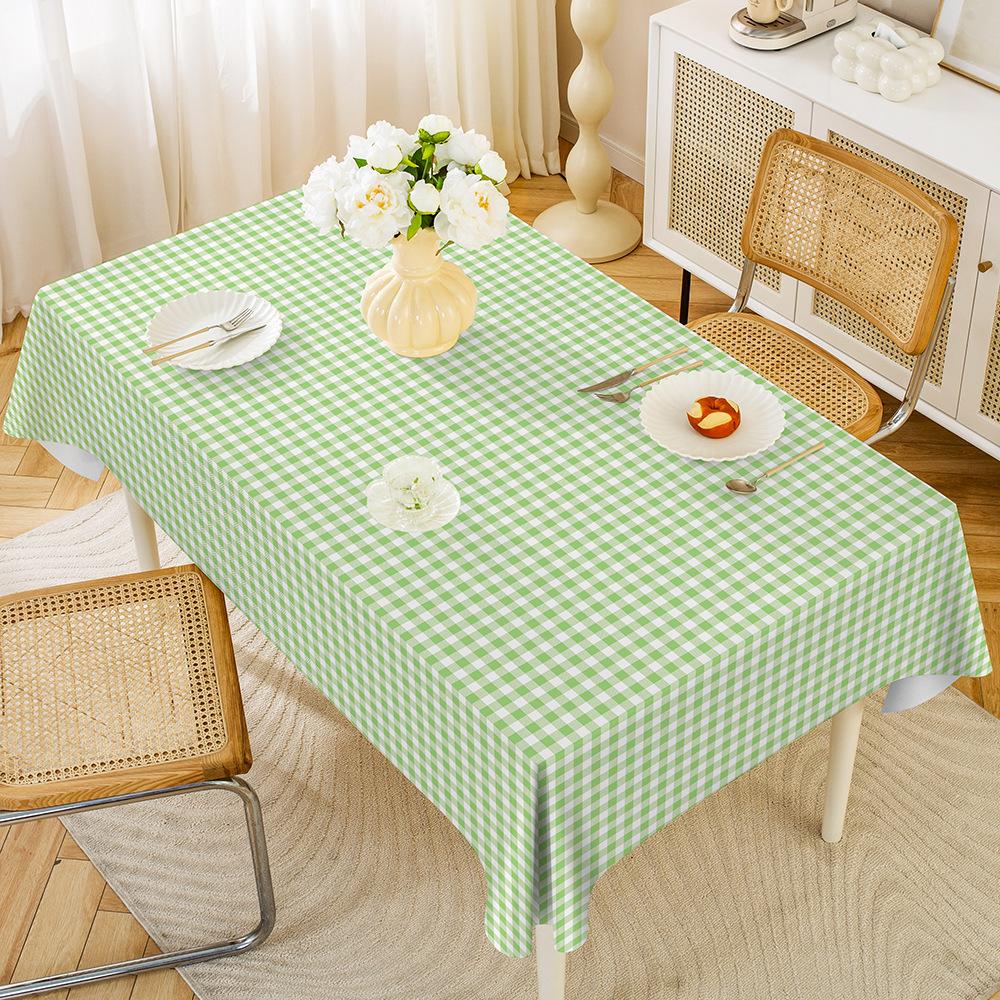 

Противоскользящая подставка для фруктов Клетчатая скатерть ПВХ Водонепроницаемая и маслостойкая Арендный дом Однотонная Прямоугольная скатерть для стола Кофейный столик Скатерть 50x50cm