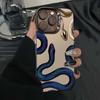 Blue Gold Double Snake iPhone 15/16 Pro Max & 14 Pro Case
