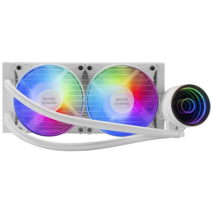 Kit Watercooling AIO - MARS GAMING - ML-One RGB - 240mm - Blanc - 12 cm