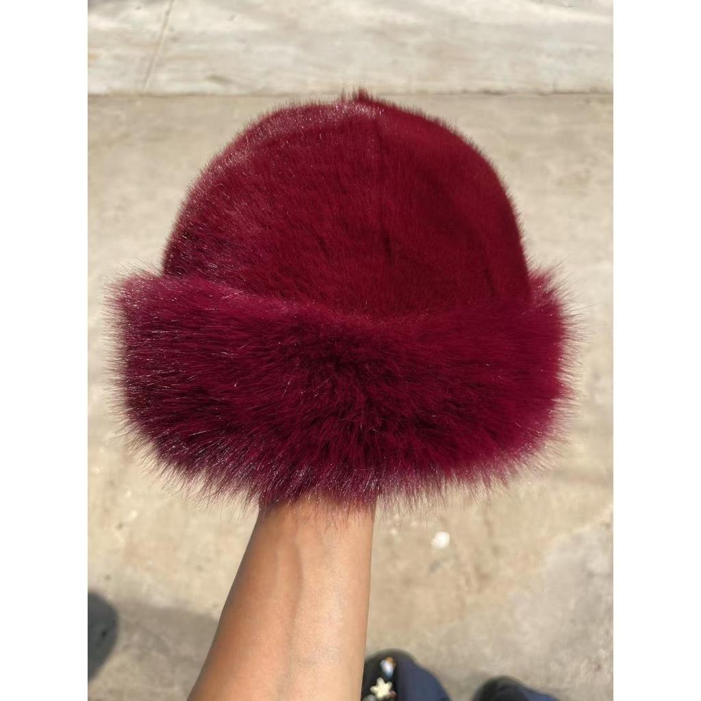 Eleganter Damen Winterhut aus Kunstfell - Bequemer und warmer dicker mongolischer Hut mit Ohrenschutz, modisches und schlichtes Design, elastische Passform