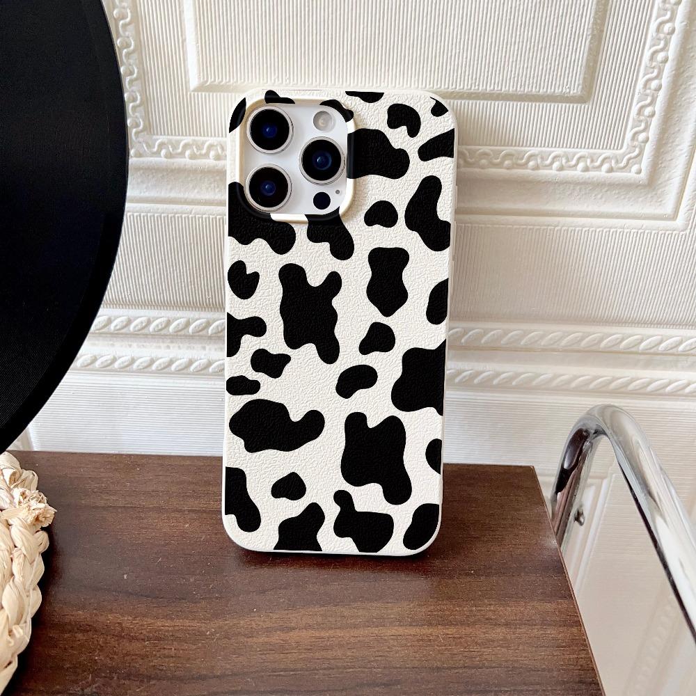 Cow pattern phone case suitable for iPhone 17 16 15 14 13 12 11 Pro/Max/Plus anti drop and shockproof back cover