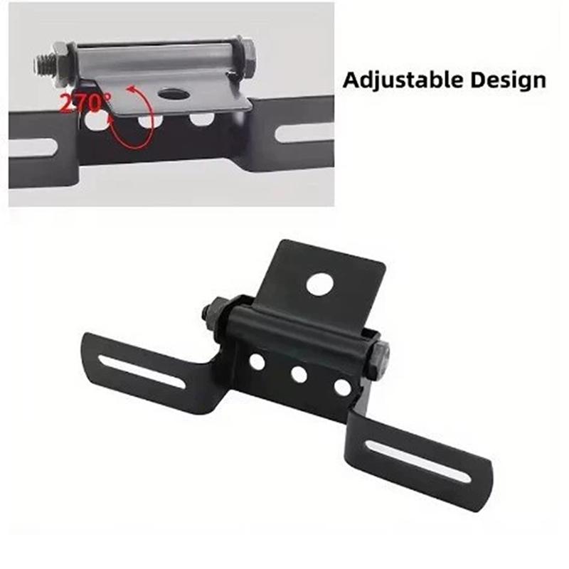 Adjustable Motorcycle License Plate Mount Holder Universal Folding License Plate Tail Light Bracket Replacement Part Accessories