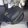 New Leather Woven Camera Bag Tofu Bag Niche Retro Boston Women's Bag Cross-border Fashion Shoulder Messenger Bag