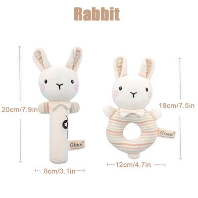 Dětská chrastítka Měkká kreslená Roztomilá plyšová zvířátka Hračky Dětské vzdělávací zvonky do ruky