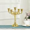 Silver-Plated European Style Three-Head Candelabra for Weddings and Hotels