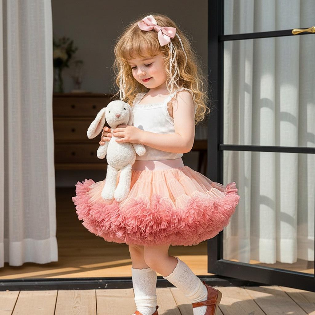 Mädchen Sommer Prinzessin Tüll Puffy Rock