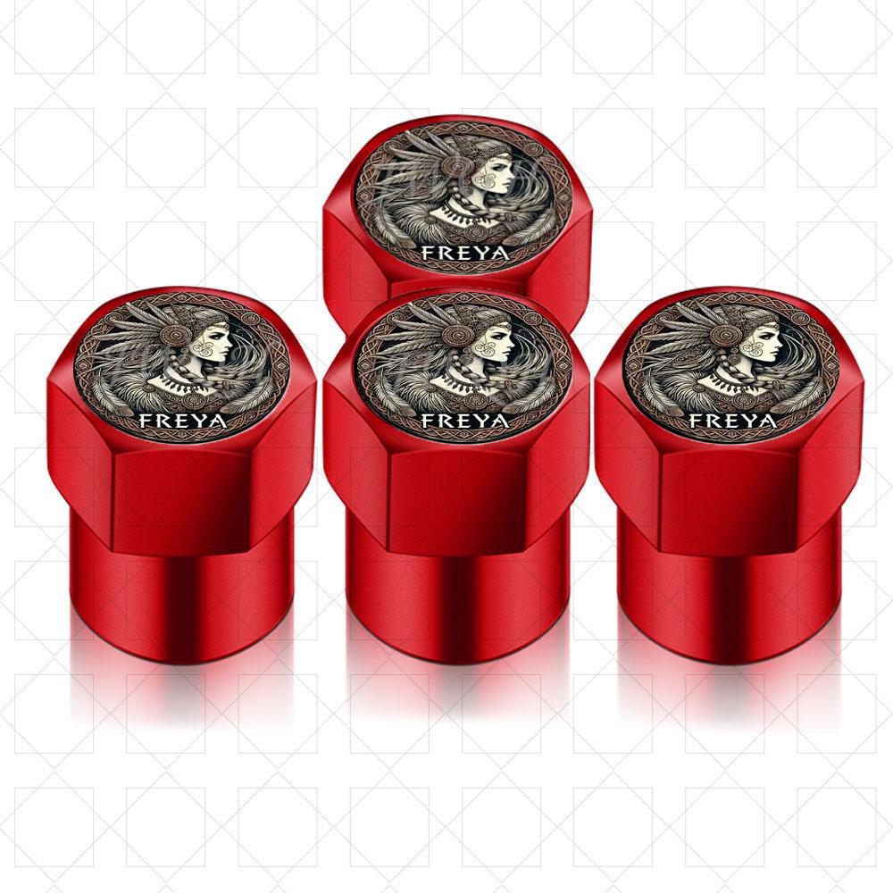4PCS Universal For Freya Goddess of Bohemian Norse Mythology Car Wheel Tire Air Valve Caps Stem Car Stickers For Cars Motor Auto Accessories