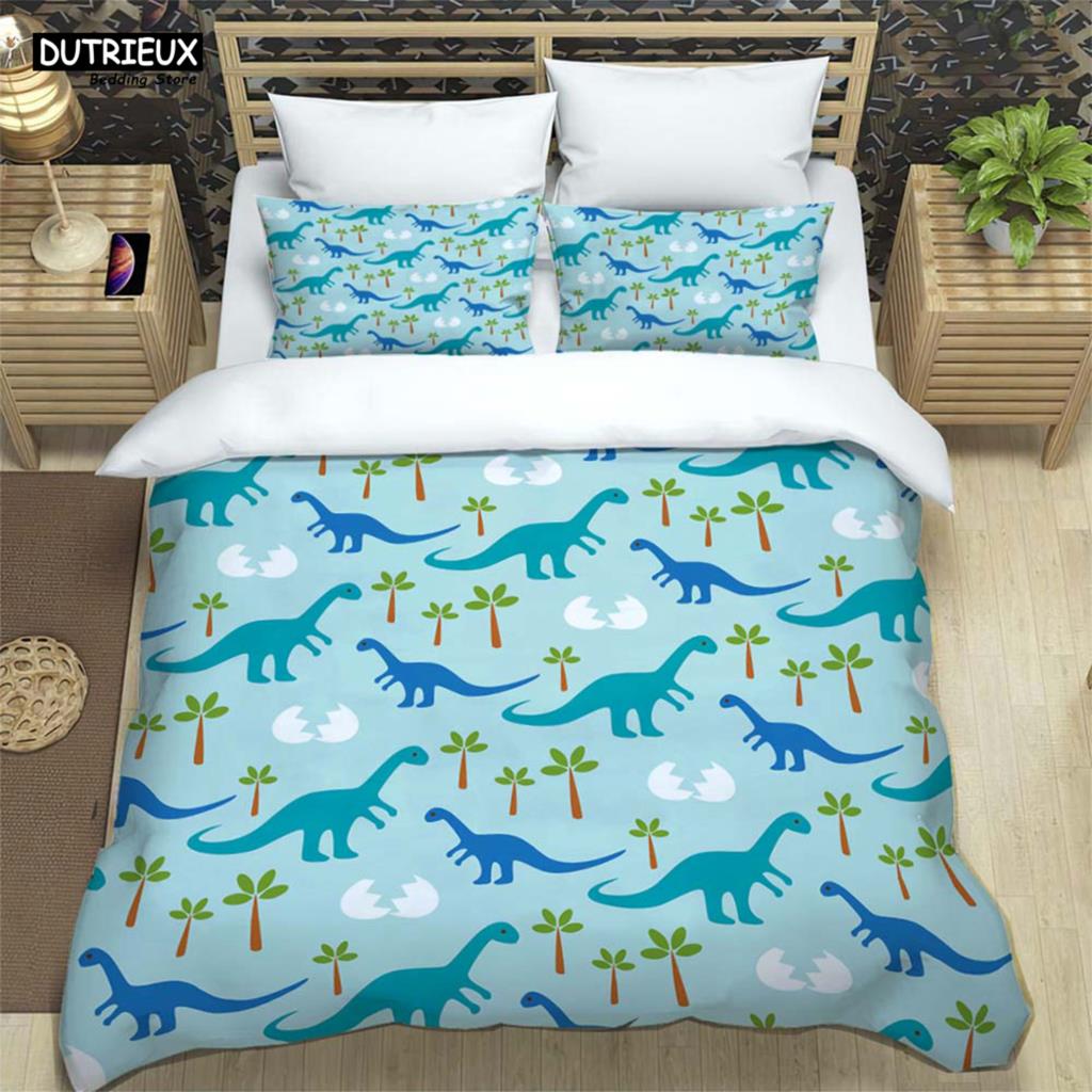 Comforter Cute Dinosaur Ed With Printed Bedding Queen Bedding Set Cute Style Bedding Set Luxury For Children Bedding Set