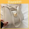 Simple Solid Color Gold Buckle Decoration Women Casual Shoulder Bag For Everyday Looks