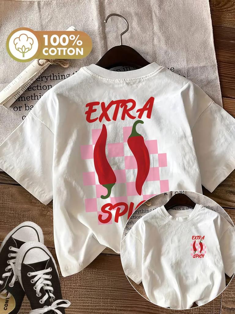 s extra spicy shirt Yk Cotton Womens Retro TShirt Soft Crew Neck Short Sleeve Top Vintage Shirt hip hop Design
