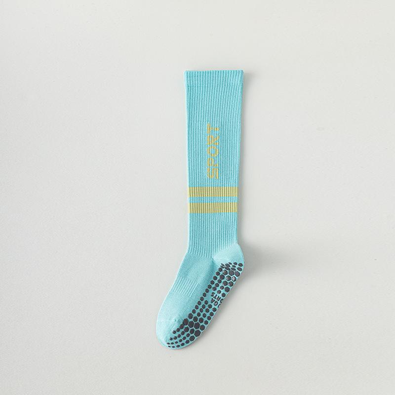 Women's Two Bar Collision Color Absorbs Sweat Breathable Deodorant Fast Dry Glue Non-slip Calf Socks