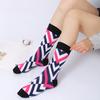 49 Patterns Fashion Business Men 100% Cotton Happy Lattice Socks Unisex Boys Combed Hip Hop Street Skateboard Funny High Sox Set