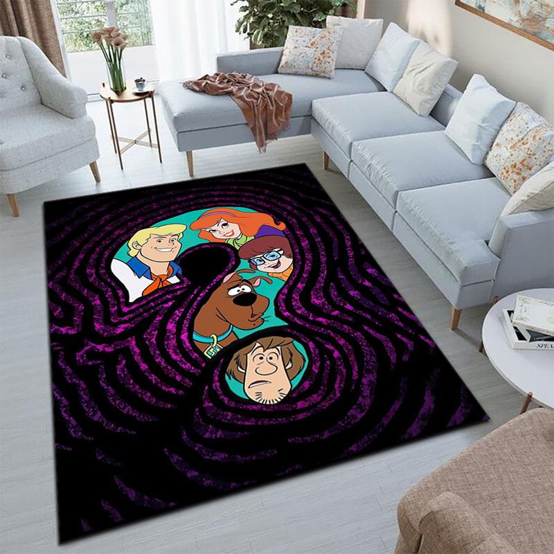 Halloween Cartoon Comedy Adventure Movie Scooby-Doo Carpet Is Suitable for Living Room and Bedroom Doormats Office Balcony Decorative Carpet V8