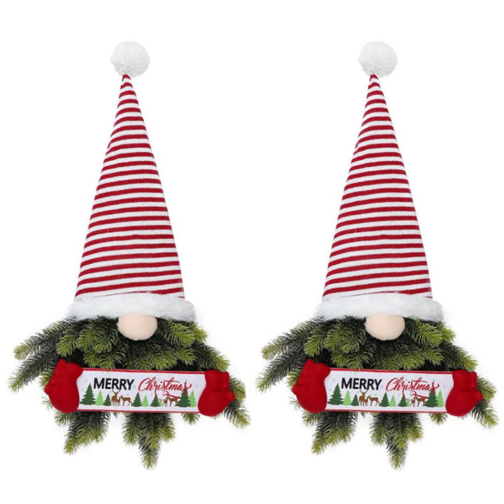Christmas Party Decorations Home Indoor Door Wreath Hangers Outdoor Gnomes Plush Dolls Garland