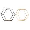 Iron Storage Holder Wall-mounted Multifunctional Nordic Style Geometric Firm Hexagonal Shelf for Home