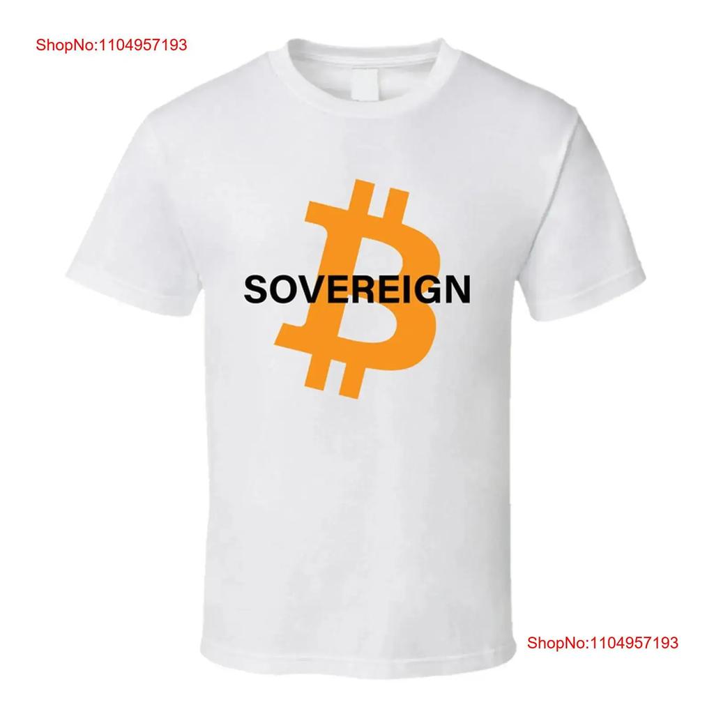 Sovereign Bitcoin T Shirt vintage Washed designer clothes Stylish Breathable graphic fashion Top For Everyday Wear Stretched