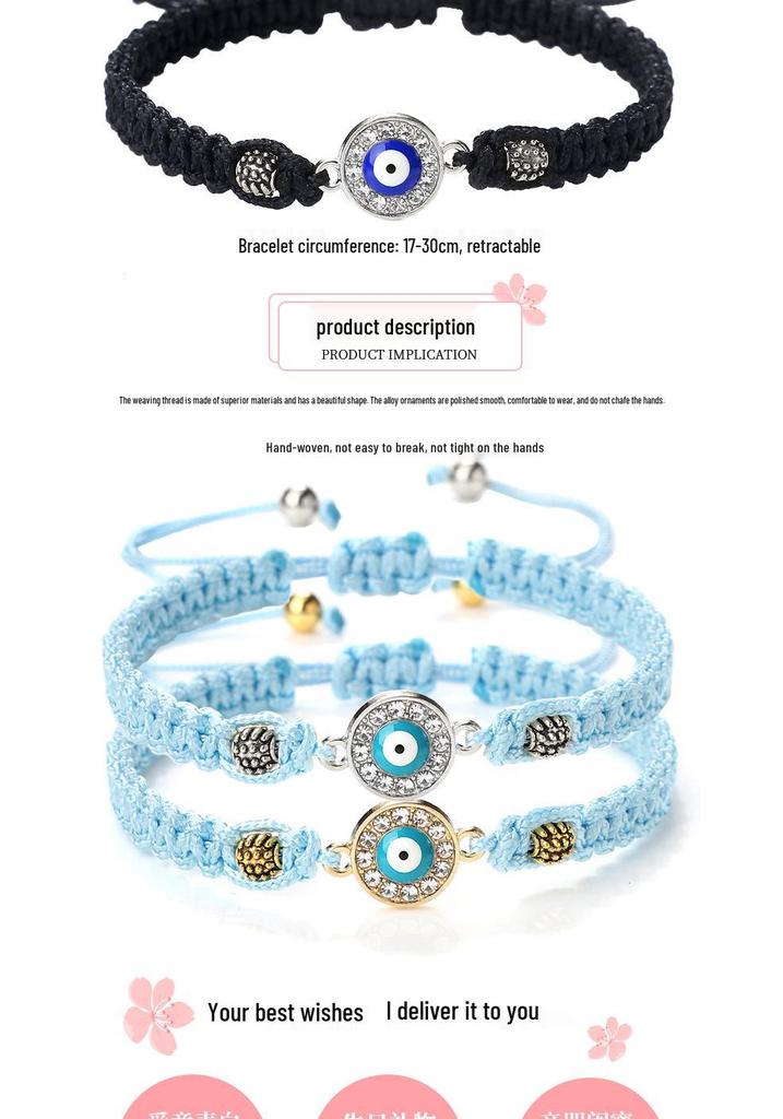Red String Evil Eye Bracelet Set - Woven Hand Rope for Men & Women