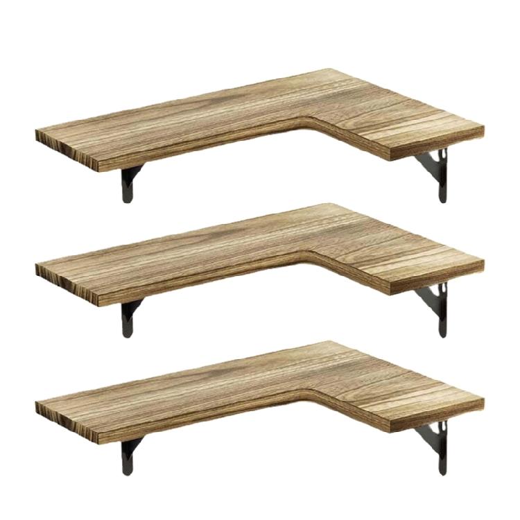 Versatile Corner Floating Shelf Versatile Corner Floating Shelf Wood Rack for Bathroom Kitchen Bedroom Storage