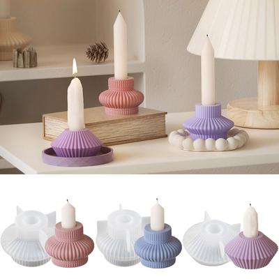 Silicone Candlestick Molds Beautiful Candle Cup Molds Candle Stand Molds Resin Crafting Molds Silicone Ornament Moulds