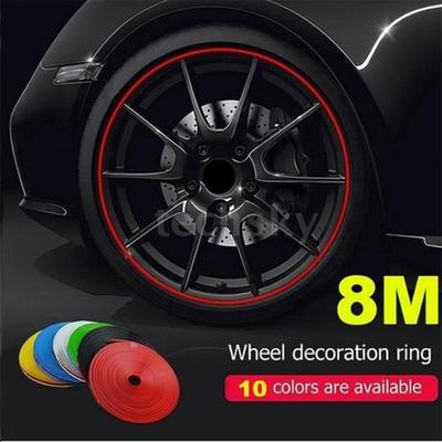 8M/Roll Nálepka na ráfky auta Dekorace kola Auto Tire Ráfky pokovené proužky Dekorace Styling auta Exteriér