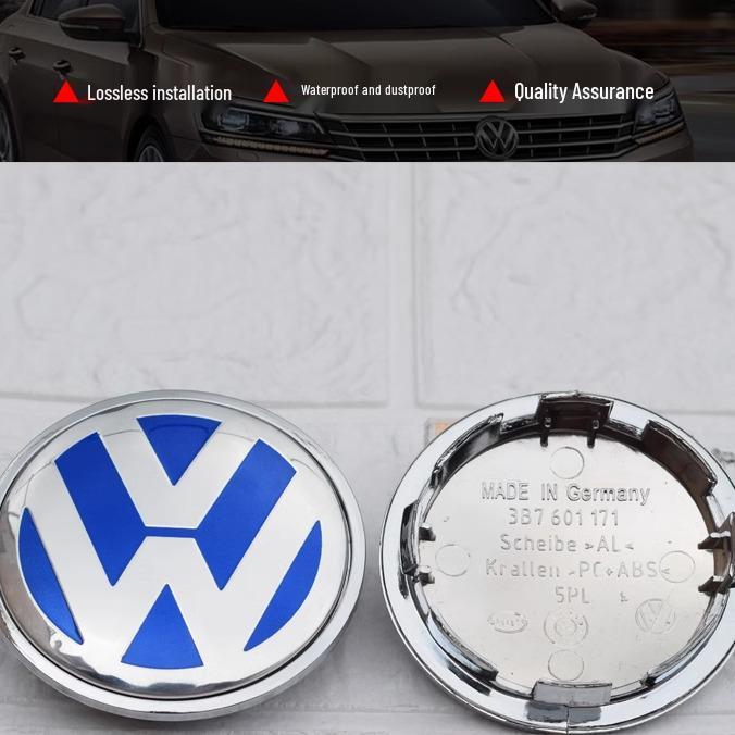 Compatible Wheel Hub Center Cap for Volkswagen Lamando, New Phideon, Touran, Passat - 5-Spoke Design by Guanqin