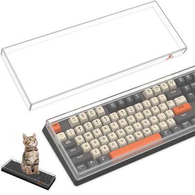 MAMBASNAKE Keyboard Dustproof Compatible with TLK Transparent Pressure Bending Storage Case Cover, Acrylic, 87-Key 80% Keyboards/Gaming Keyboards,
