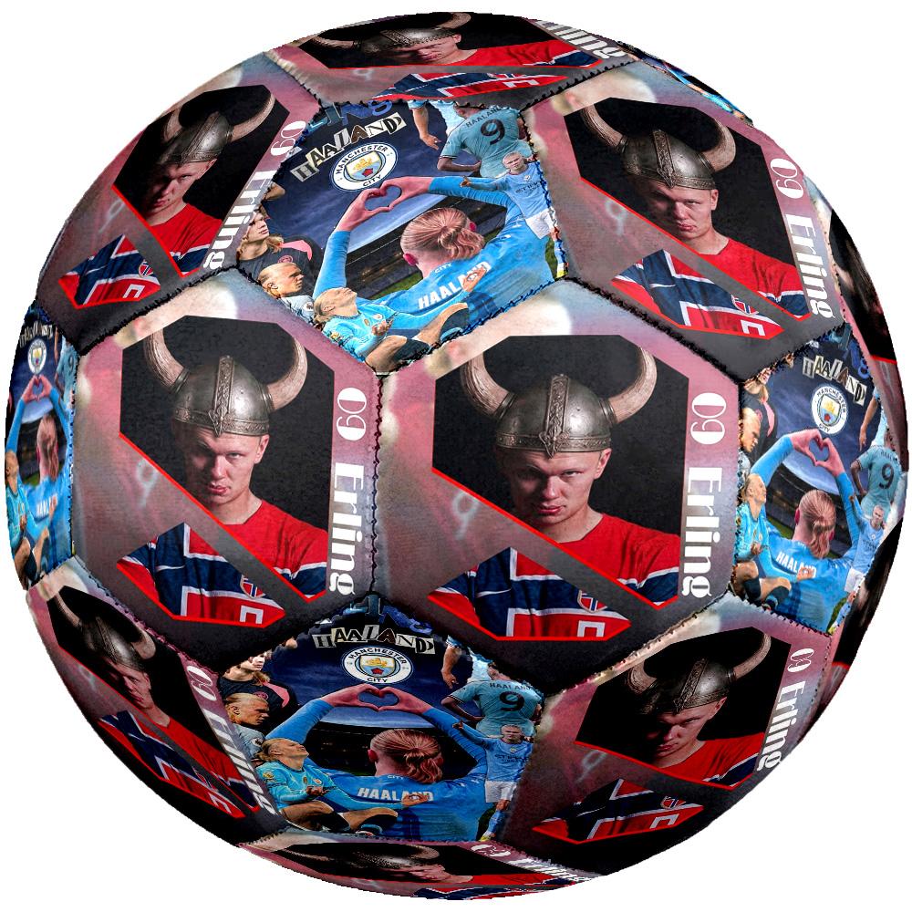 Haaland Trophy Celebration Size 5 Soccer Ball Machinestitched Indooroutdoor Training And Matches Soccer Accessory