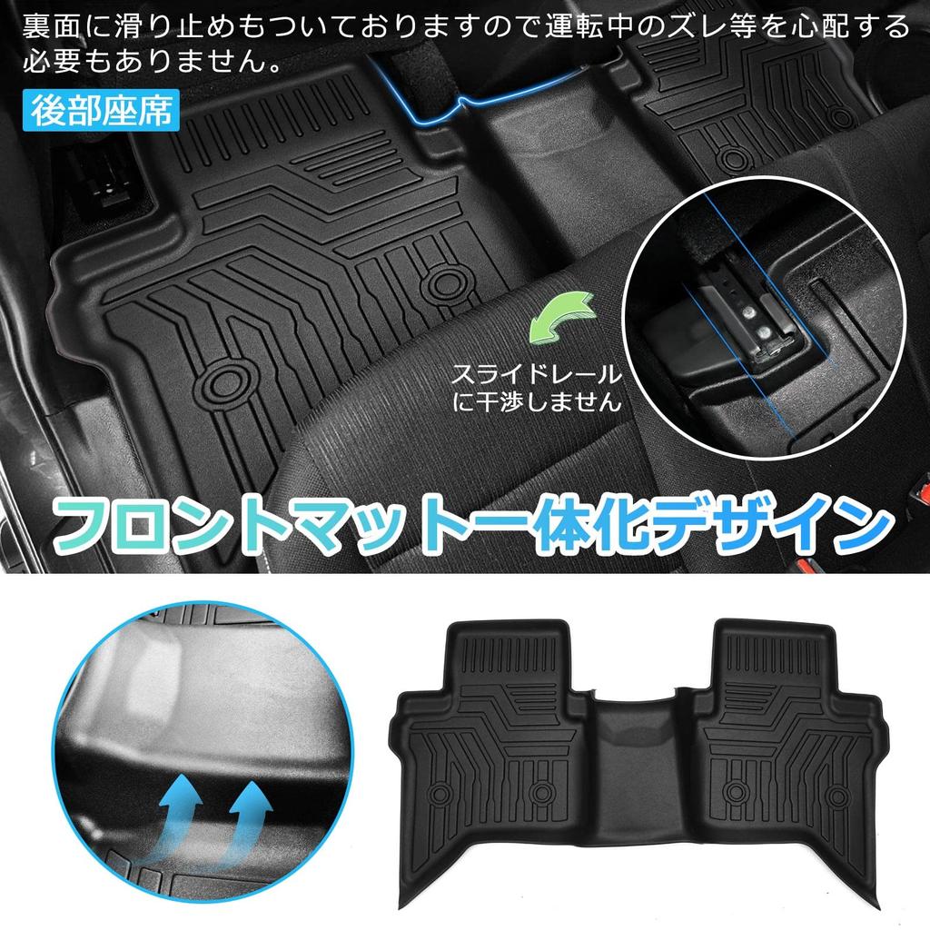 Cartist 3D Floor Mats for Hilux 3D Car For Automatic Cars HILUX GUN125 from September Drive TPE 3D Floor Stain Custom Designed for Easy Interior