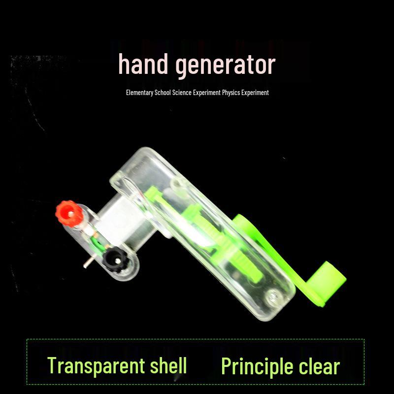 Hand-Crank Generator Kit for Science Experiments with Fan Blades