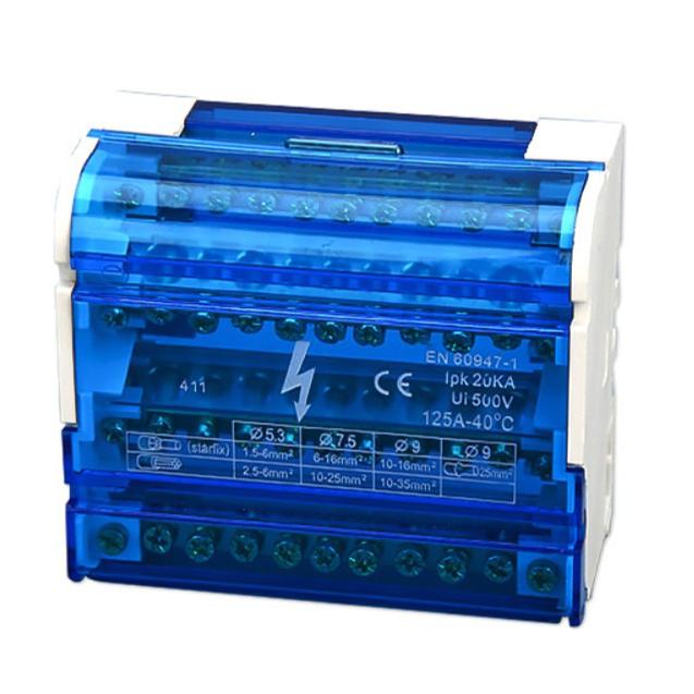 1PCS Junction Modular Screw Universal Wire Electrical Connector Din Rail Terminal Block Power Distribution Box NHC01 Series