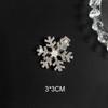 Sliver Color Snowflake Hair Clip Women Girls Sweet Bangs Side Clip Glitter Shiny Edge Hairpins Christmas Xms Headwear