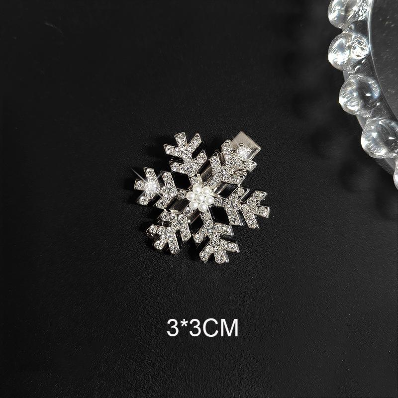 

Серебристый Зажим для Волос в Виде Снежинки Женский Девочки Милый Боковой Зажим для Челки Блестящий Край Заколки Рождество Xms Головной Убор