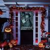Halloween Gruselige Fensterdekoration Schreckliche Deko 2D Geist Horror Gruselige Augen Banner Festival Fenster-/Türabdeckung Spukhausdeko Horror Hintergrund