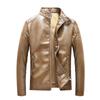 Men's Pu Leather Jacket Men's Korean Version Trend Stand-up Collar Men's Locomotive Leather Jacket