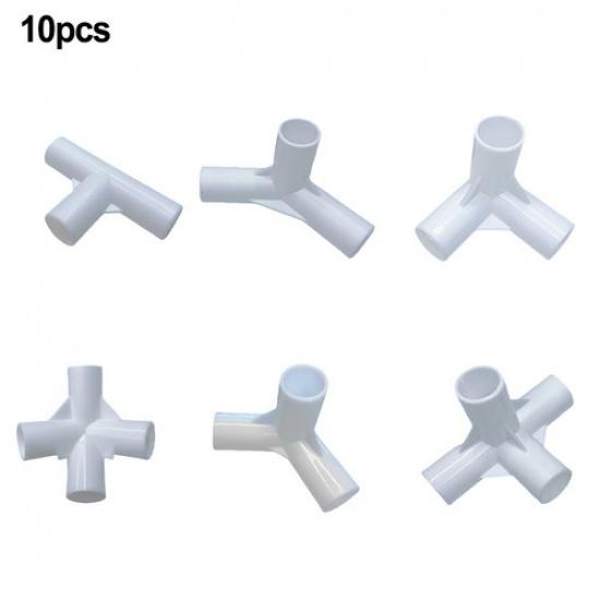 Heavy Duty 16mm Canopy Pole Tee Connector for Tents Pet Beds Pack of 10