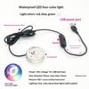 1Pcs Dc Waterproof Round Lamp Usb Led Illumination Colorful Light With Hole For Fish Tank Pool Garden Aquarium Decor Lighting