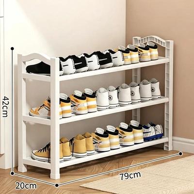 3-stufiges Schuhregal Platzsparendes Schuhaufbewahrungs-Organizer Kompaktes Schuhregal Für Eingangsbereich Studentenwohnheim Wohnung Unter dem Schreibtisch Zuhause
