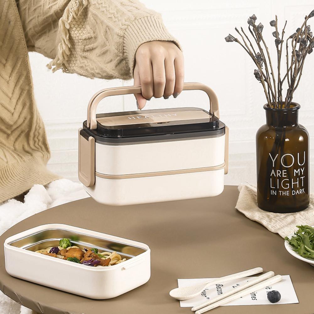 Compartmental Food Container Leak-proof Food Storage Box Portable Insulated Lunch Box  Picnic
