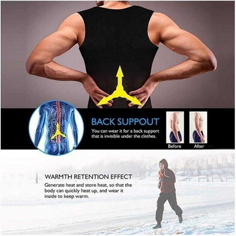 Buy Waist Neoprene S5XL Men Top Body Slimming Vest Vest Trainer at